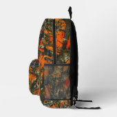 Sac À Dos Imprimé Camouflage Orange (Droite)