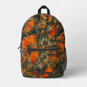 Sac À Dos Imprimé Camouflage Orange (Recto)