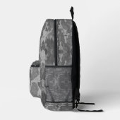 Sac À Dos Imprimé Camouflage Pailleté Monogrammé Argent & Étain (Droite)