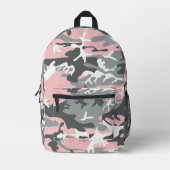 Sac À Dos Imprimé Camouflage rose et gris, Militaire, Armée (Recto)