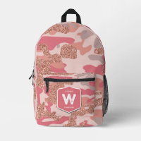 Camouflage Rose Gold Blush Pink Camo Army Girl