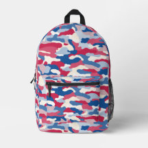 Camouflage rouge blanc et bleu