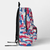 Sac À Dos Imprimé Camouflage rouge blanc et bleu (Gauche)