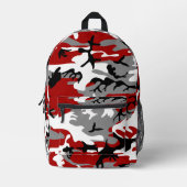 Sac À Dos Imprimé Camouflage rouge et gris, Militaire, Armée (Recto)