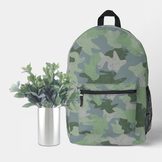 Sac À Dos Imprimé Camouflage vert