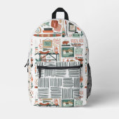 Sac À Dos Imprimé Camping des Grands Lacs Wilderness | Monogramme (Recto)