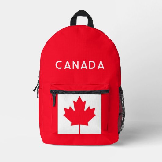 Sac À Dos Imprimé CANADA. Drapeau feuille d'érable canadienne. Patri (Recto)