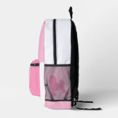 Sac À Dos Imprimé Caniche Rose Et Blanc (Droite)