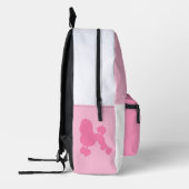 Sac À Dos Imprimé Caniche Rose Et Blanc (Gauche)