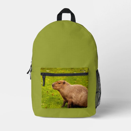 Sac À Dos Imprimé Capybara (Recto)