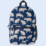 Sac À Dos Imprimé Capybara<br><div class="desc">Un motif capybara amusant pour les amoureux des animaux. Art original de Nic Squirrell.</div>