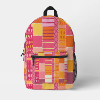 Sac À Dos Imprimé Carnet de croquis Marques-Rayures multicolores tex