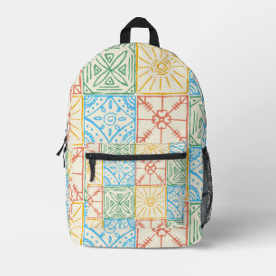 Sac À Dos Imprimé Carreau sans couture de style Amalfi coloré