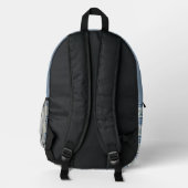 Sac À Dos Imprimé Carreaux Bleus et Crème (Verso)