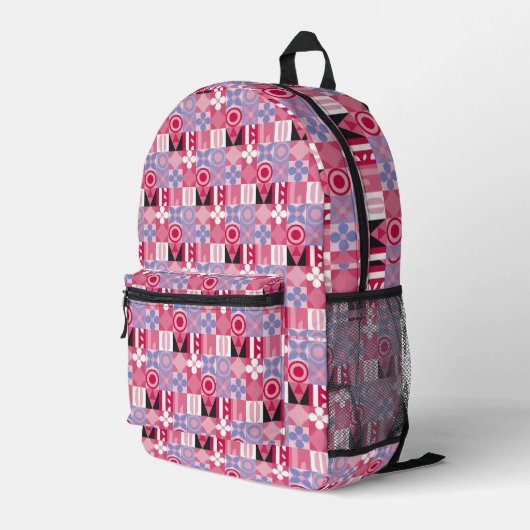 Sac À Dos Imprimé carreaux géométriques (Coin arrière droit)