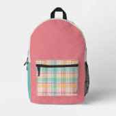 Sac À Dos Imprimé Carreaux Vichy Multicolores (Recto)