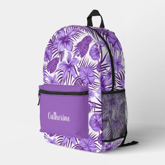 Sac À Dos Imprimé Carrelage mignon Feuilles tropicales motifs ados (Coin arrière droit)