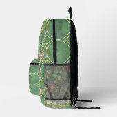 Sac À Dos Imprimé Carrelage vert floral (Droite)