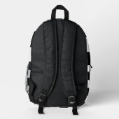 Sac À Dos Imprimé Carrés noirs blancs modernes (Verso)