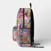 Sac À Dos Imprimé Carrés Ondulés du Temps (Droite)
