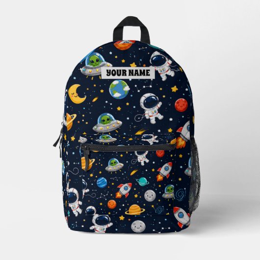 Sac À Dos Imprimé Cartable imprimé Space & Astronaut Boy École (Recto)