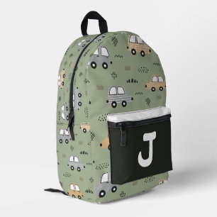 Sac À Dos Imprimé Cartables Enfants Monogramme Personnalisé Voitures