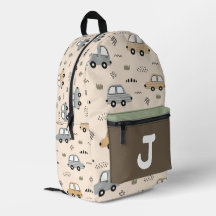 Cartables Enfants Monogramme Personnalisé Voitures