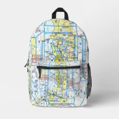 Sac À Dos Imprimé Carte d'aviation (Recto)