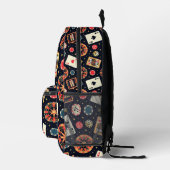 Sac À Dos Imprimé Casino pattern theme on black (Droite)