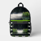 Sac À Dos Imprimé Cattails Dans Mist Personnalisé (Recto)