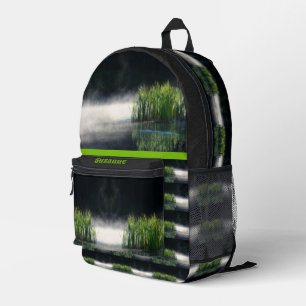 Sac À Dos Imprimé Cattails Dans Mist Personnalisé