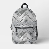 Sac À Dos Imprimé Cellos à galets gris (Recto)