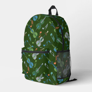 Sac À Dos Imprimé Cellos à galets gris