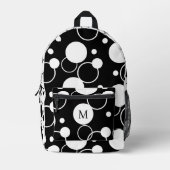 Sac À Dos Imprimé Cercle noir et blanc (Recto)