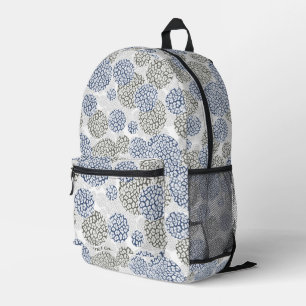 Sac À Dos Imprimé Cercles avec imprimé léopard gris et bleu