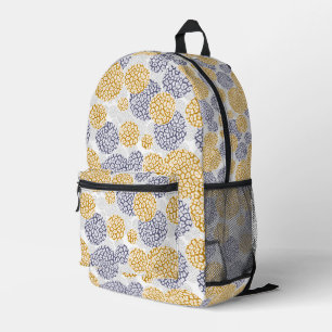 Sac À Dos Imprimé Cercles avec imprimé léopard jaune et bleu