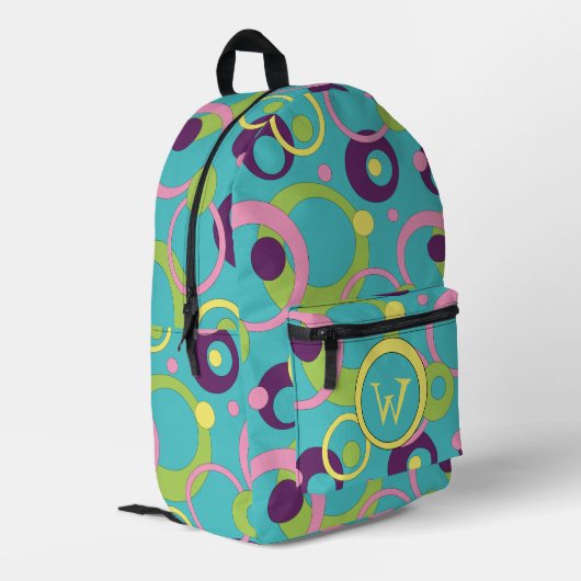 Sac À Dos Imprimé Cercles Bleus Funky (Coin arrière gauche)