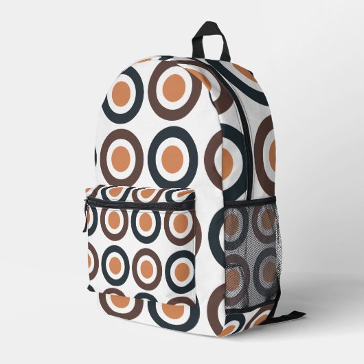 Sac À Dos Imprimé Cercles Concentriques Colorés (Coin arrière droit)