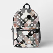 Sac À Dos Imprimé Cercles gris gris gris beige Motif (Recto)