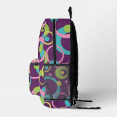 Sac À Dos Imprimé Cercles violets funky (Droite)