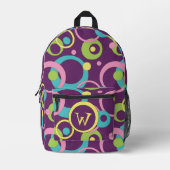 Sac À Dos Imprimé Cercles violets funky (Recto)