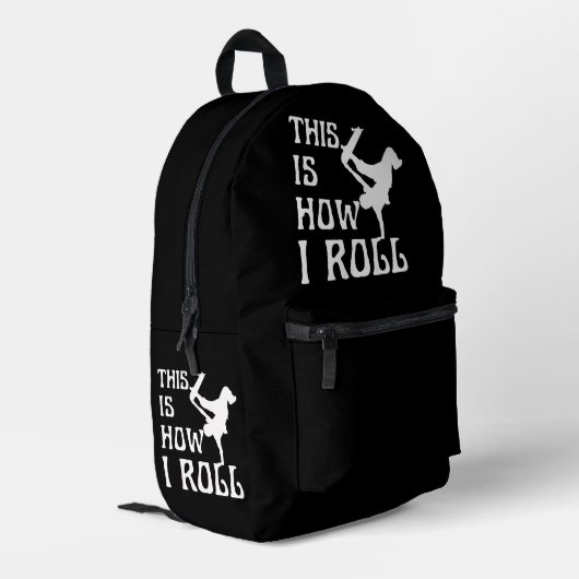 SAC À DOS IMPRIMÉ C'EST COMME ÇA QUE JE ROULE (Coin arrière gauche)