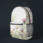 Sac À Dos Imprimé Champ d'aquarelle des fleurs sauvages<br><div class="desc">Champ d'aquarelle des fleurs sauvages</div>