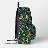 Sac À Dos Imprimé Champignon rétro turquoise (Gauche)