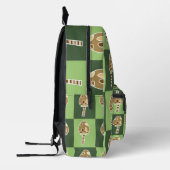 Sac À Dos Imprimé Champignon vert À damiers Goblincore (Gauche)
