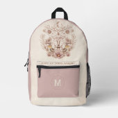 Sac À Dos Imprimé Champignons célestes de la teigne du Boho Nom du m (Recto)