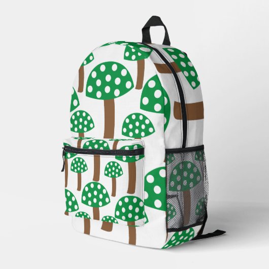 Sac À Dos Imprimé Champignons Verts (Coin arrière droit)