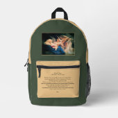 Sac À Dos Imprimé Chant d'anges avec la prière de la mère (Recto)