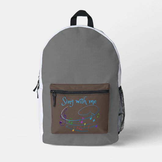 Sac À Dos Imprimé chanter avec moi (Recto)