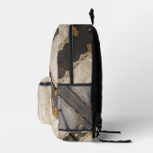 Sac À Dos Imprimé Charme Rustique Code QR en Bois de Grange Toile & (Droite)